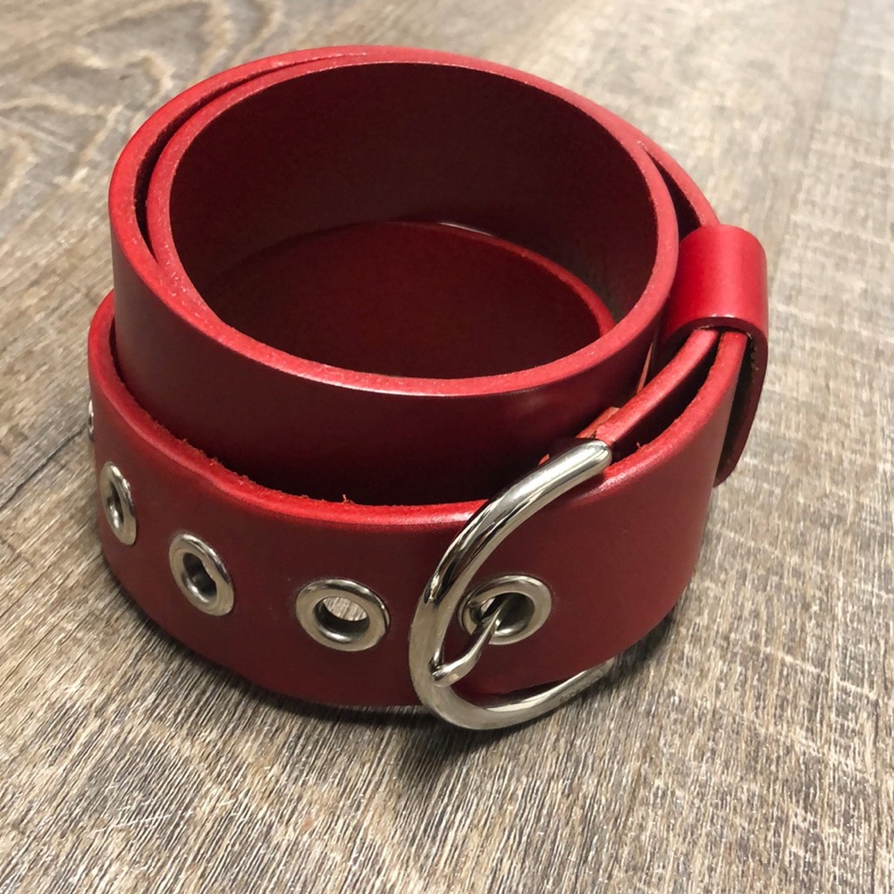 Coach Belt Red Leather